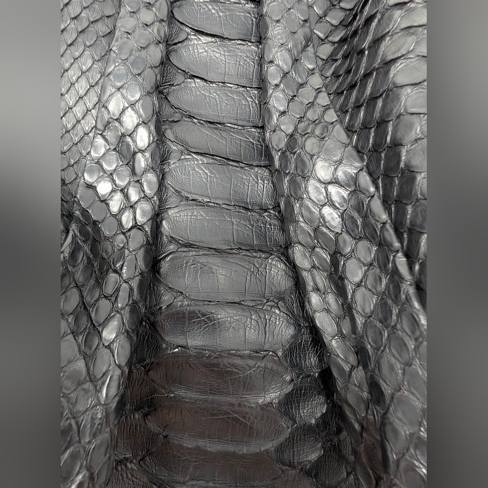 Authentic Gucci Galaxy Large Black Python Hobo Ba… - image 3